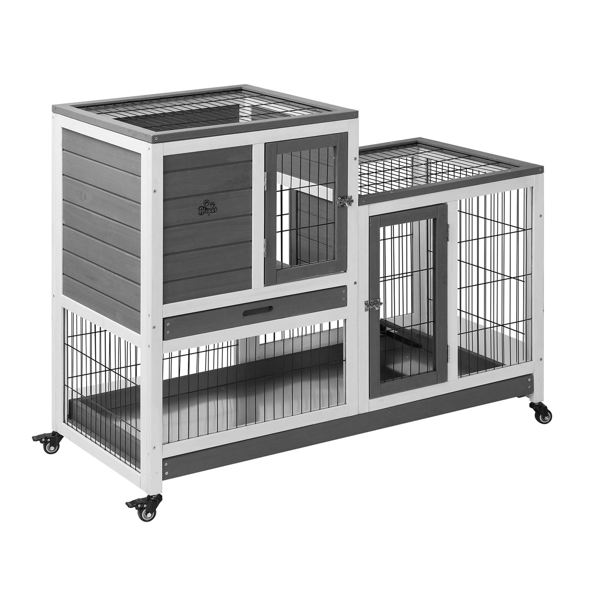 Aleko chicken rabbit shop hutch cage accrh