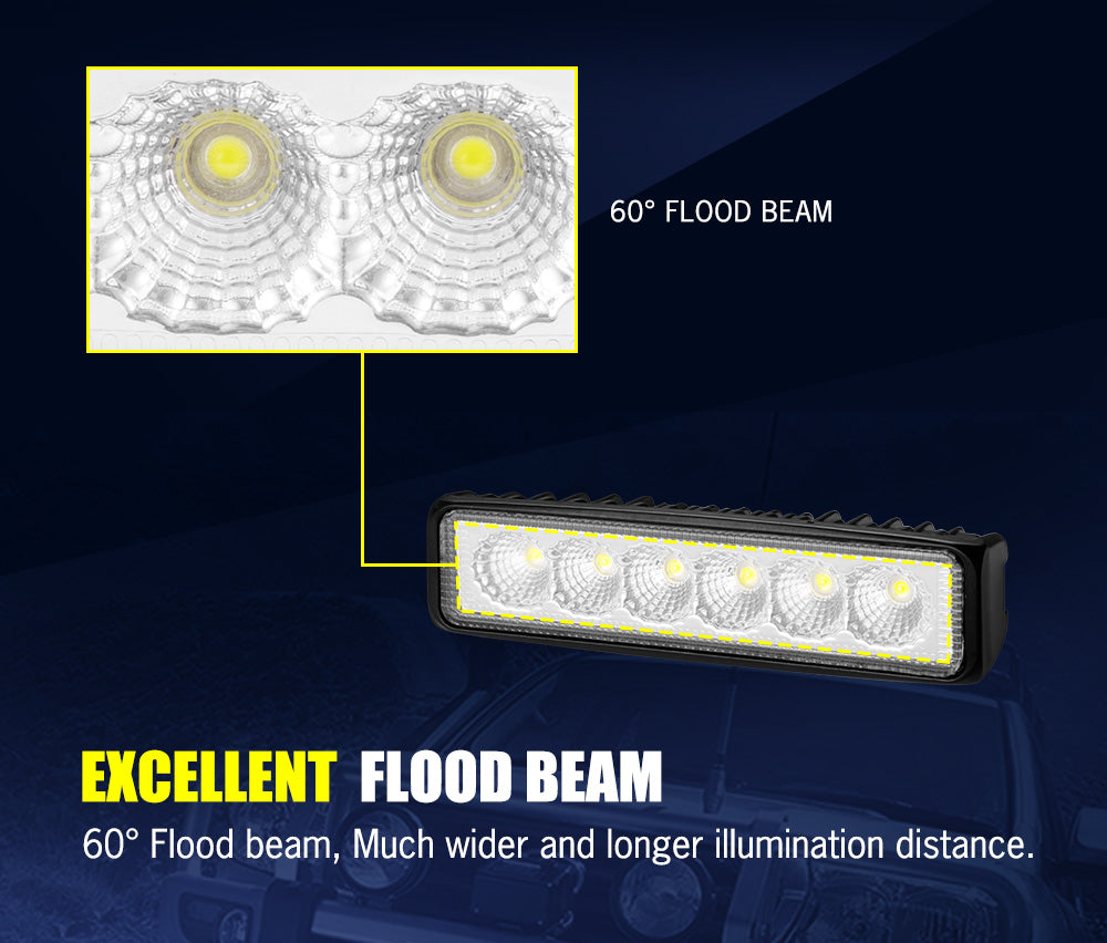 6inch Led Light Bar 1 Lux @ 40M IP68 3501 - 4000 lm