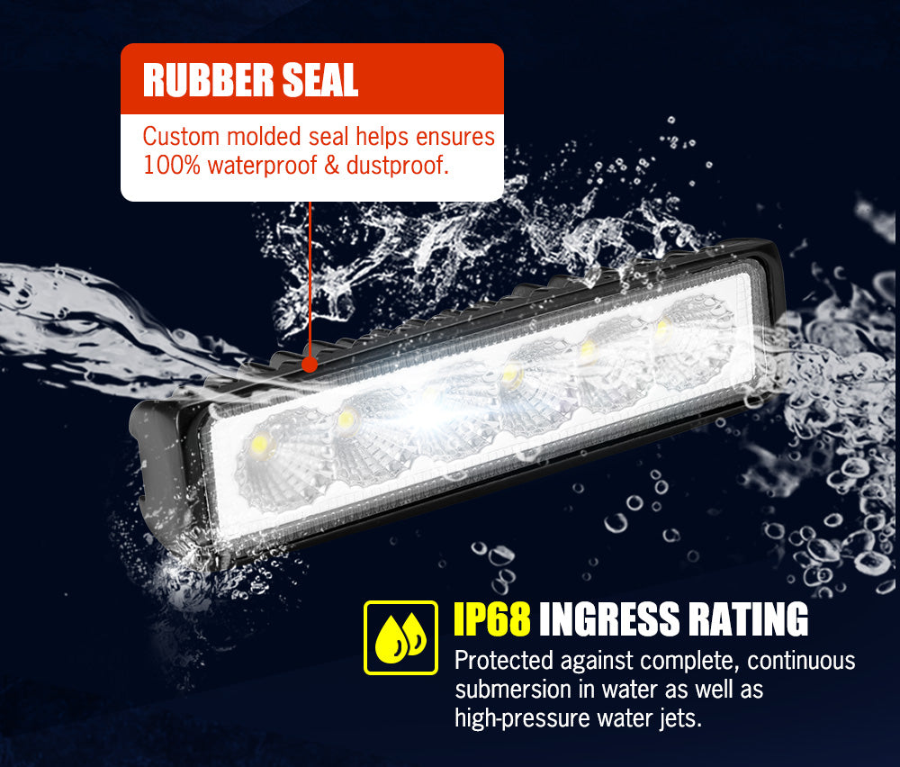 6inch Led Light Bar 1 Lux @ 40M IP68 3501 - 4000 lm