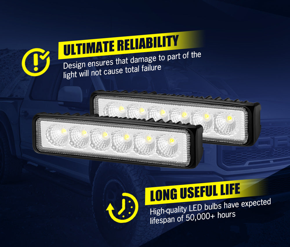 6inch Led Light Bar 1 Lux @ 40M IP68 3501 - 4000 lm