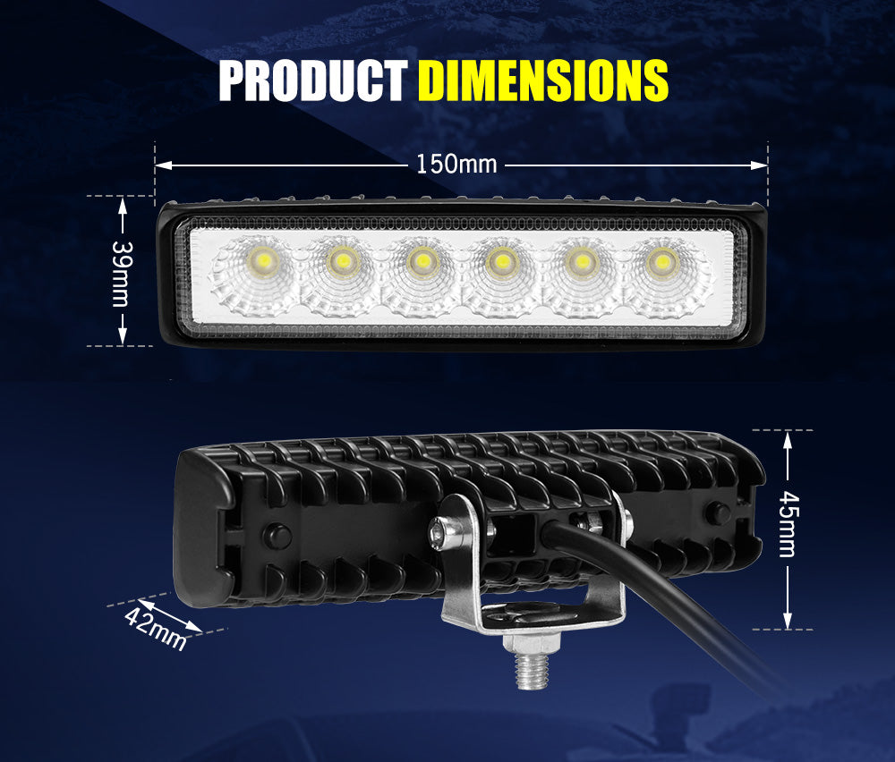 6inch Led Light Bar 1 Lux @ 40M IP68 3501 - 4000 lm