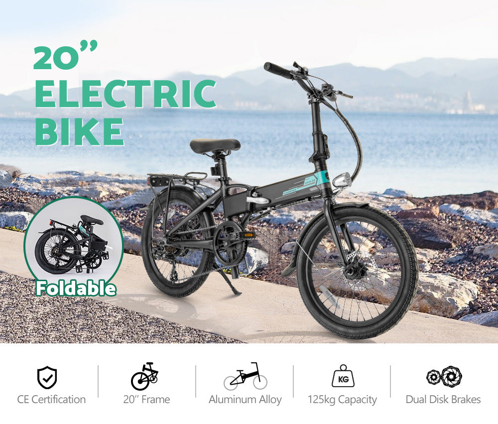 Carpat 20 inch Folding Electric Bike Bicycle Black