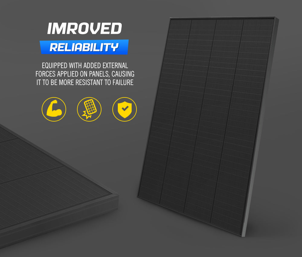 Atem Power 12V 200W Solar Panel Kit Mono Shingled Fixed + Solar Mounting Brackets