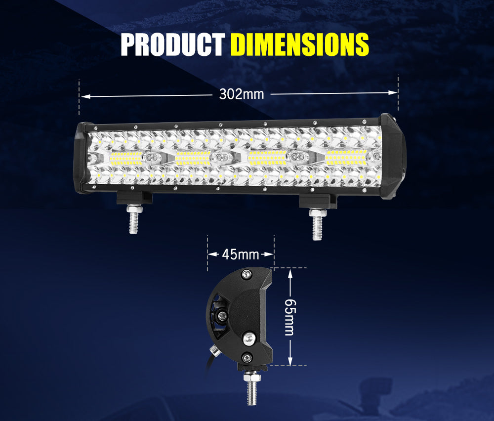 Lightfox 12inch Led Light Bar 1 Lux @ 300M IP68 6,890 Lumens