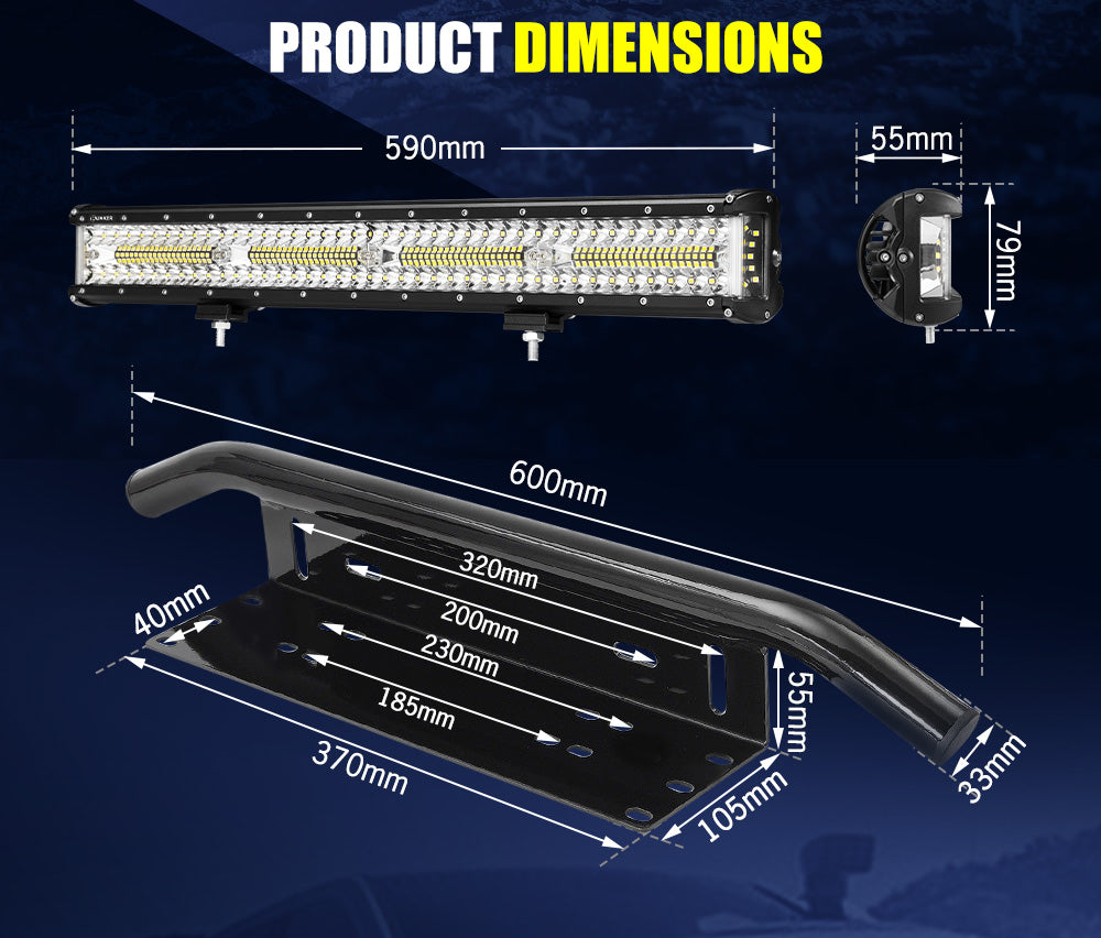 Lightfox 23inch Led Light Bar 1 Lux @ 520M IP68 10,080 Lumens