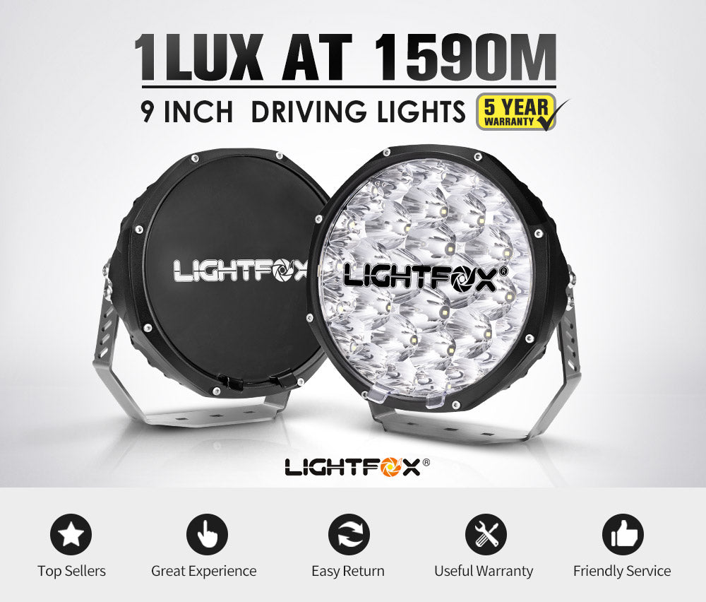 Lightfox 9inch LED Driving Light 1Lux@1,590m(Pair) IP68 18,409 (Pair)