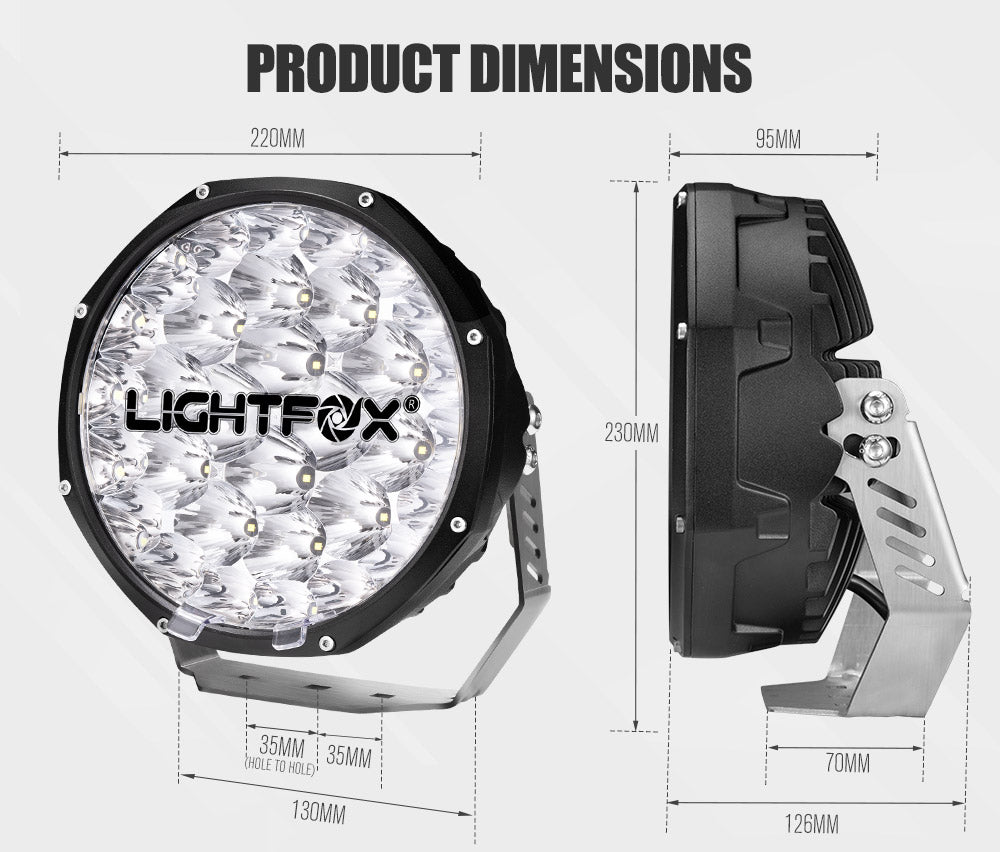 Lightfox 9inch LED Driving Light 1Lux@1,590m(Pair) IP68 18,409 (Pair)