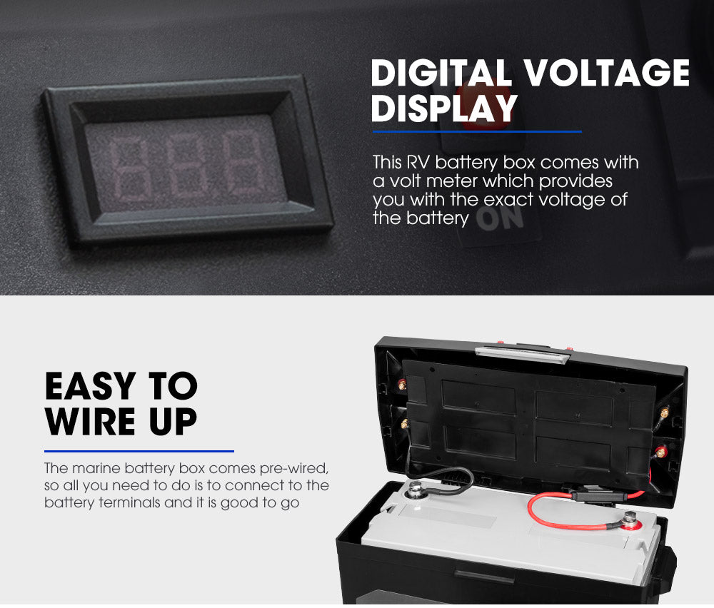 Atem Power Battery Box with 500W Inverter built-in VSR Isolator  + 100Ah 12V Lithium Battery