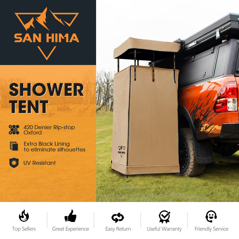 San Hima Camping Shower Tent Awning Fold-Out Instant Ensuite Change Room