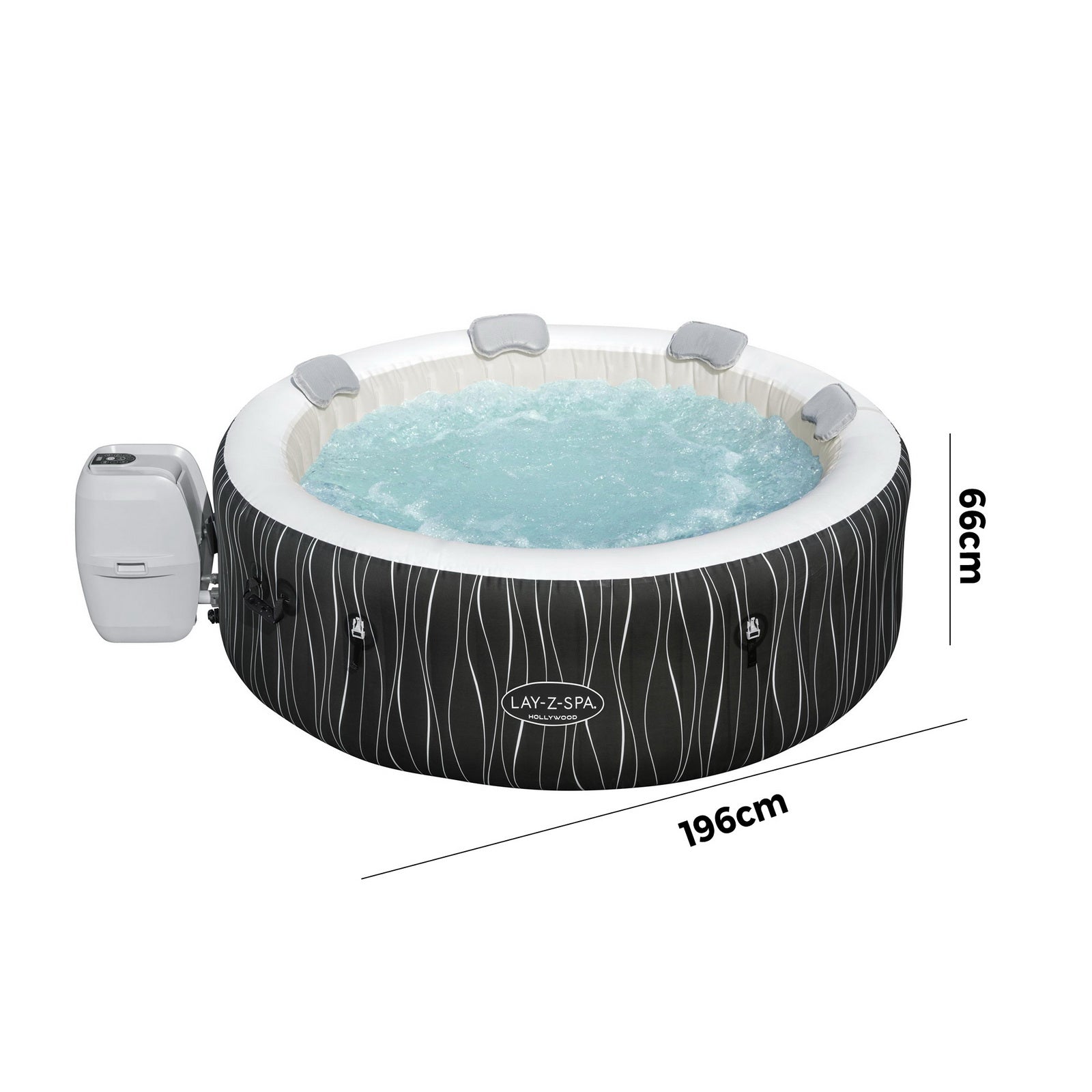 Bestway Inflatable Hot Tub Outdoor Portable Heating Spa 6 person W/ Bubble Jets