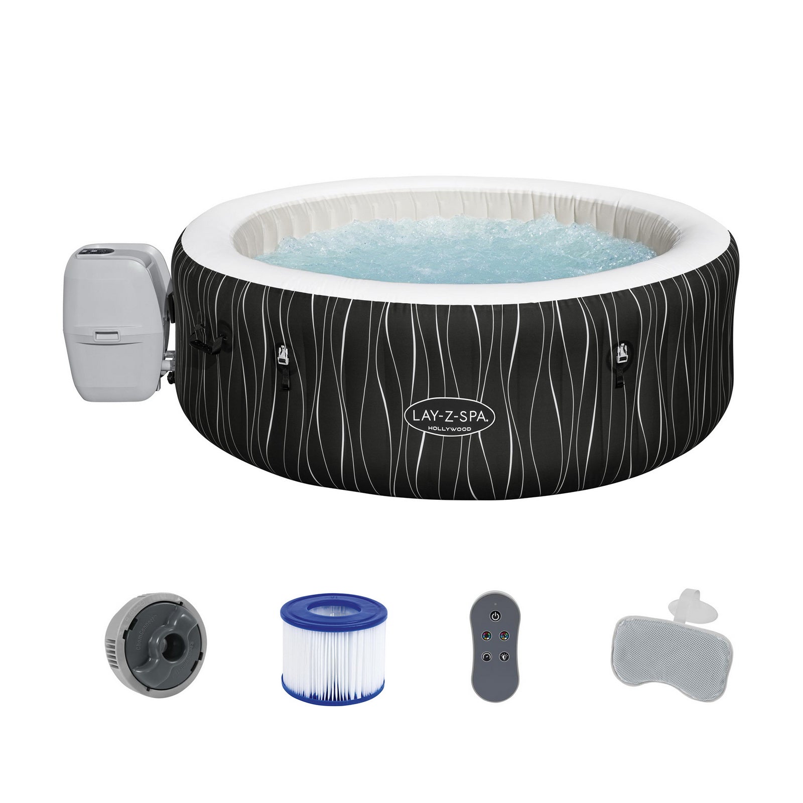 Bestway Inflatable Hot Tub Outdoor Portable Heating Spa 6 person W/ Bubble Jets