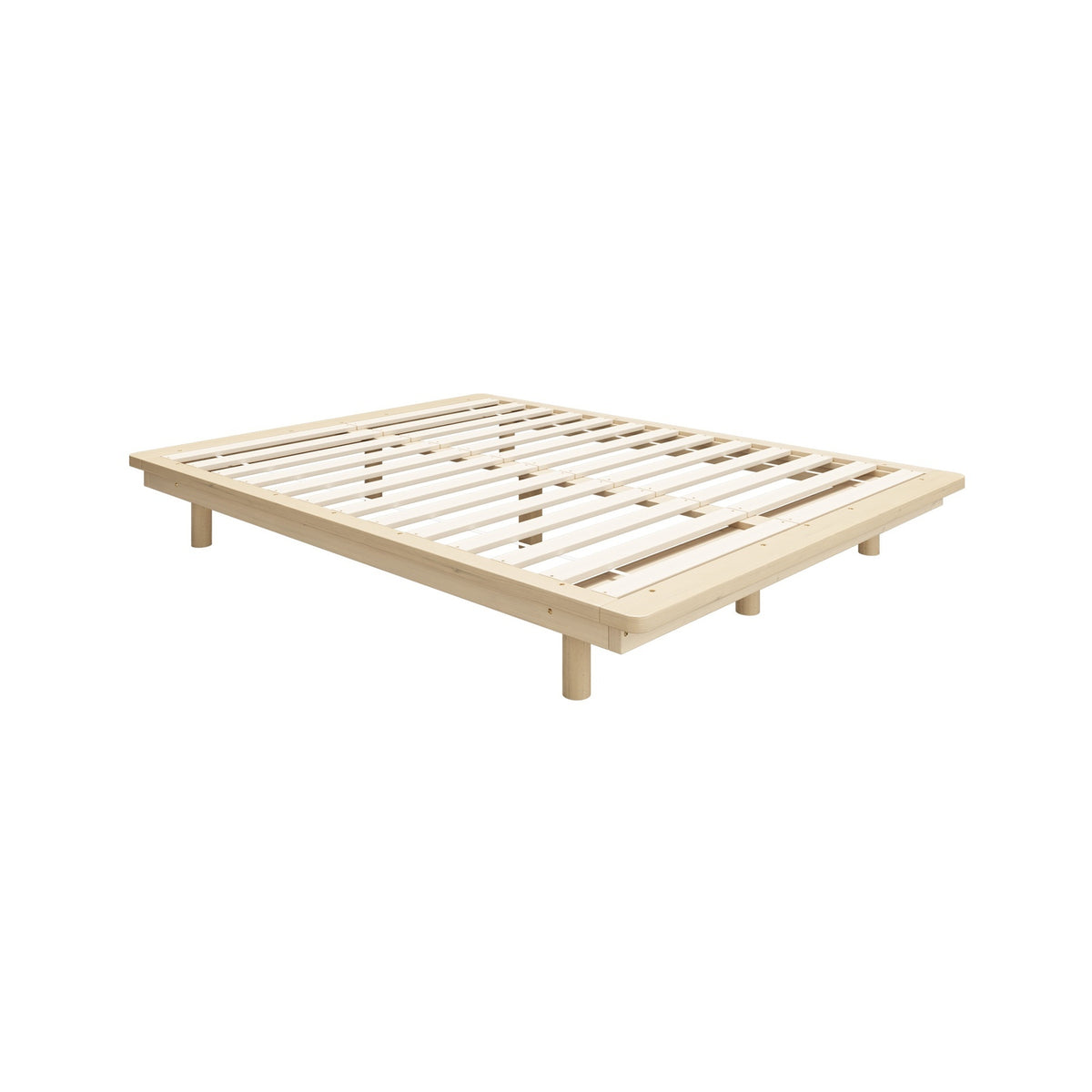 Oikiture Bed Frame Double Size Wooden Bed Base Timber Floating Beds