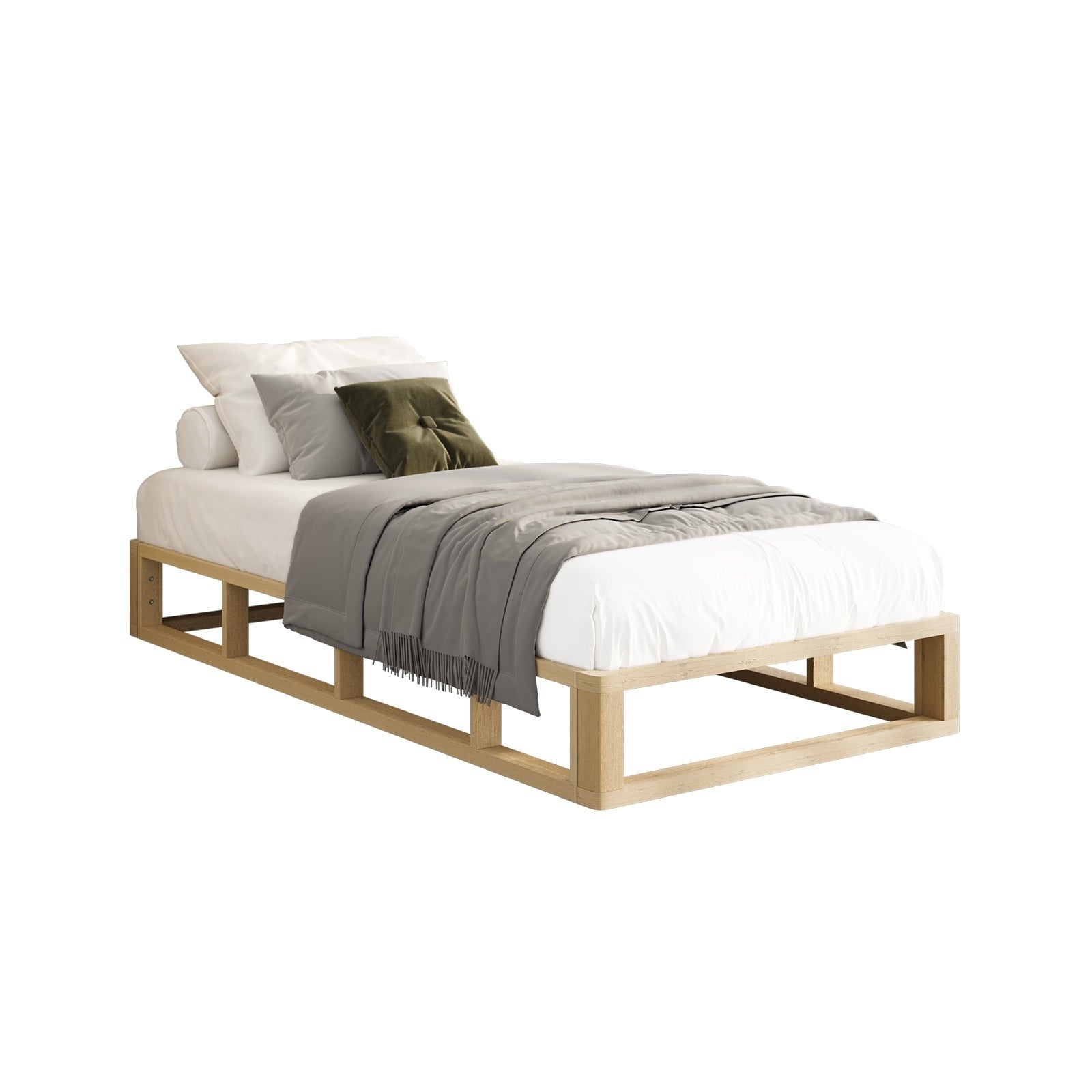 Oikiture Bed Frame Queen Double King Single Wooden Bed Base Platform