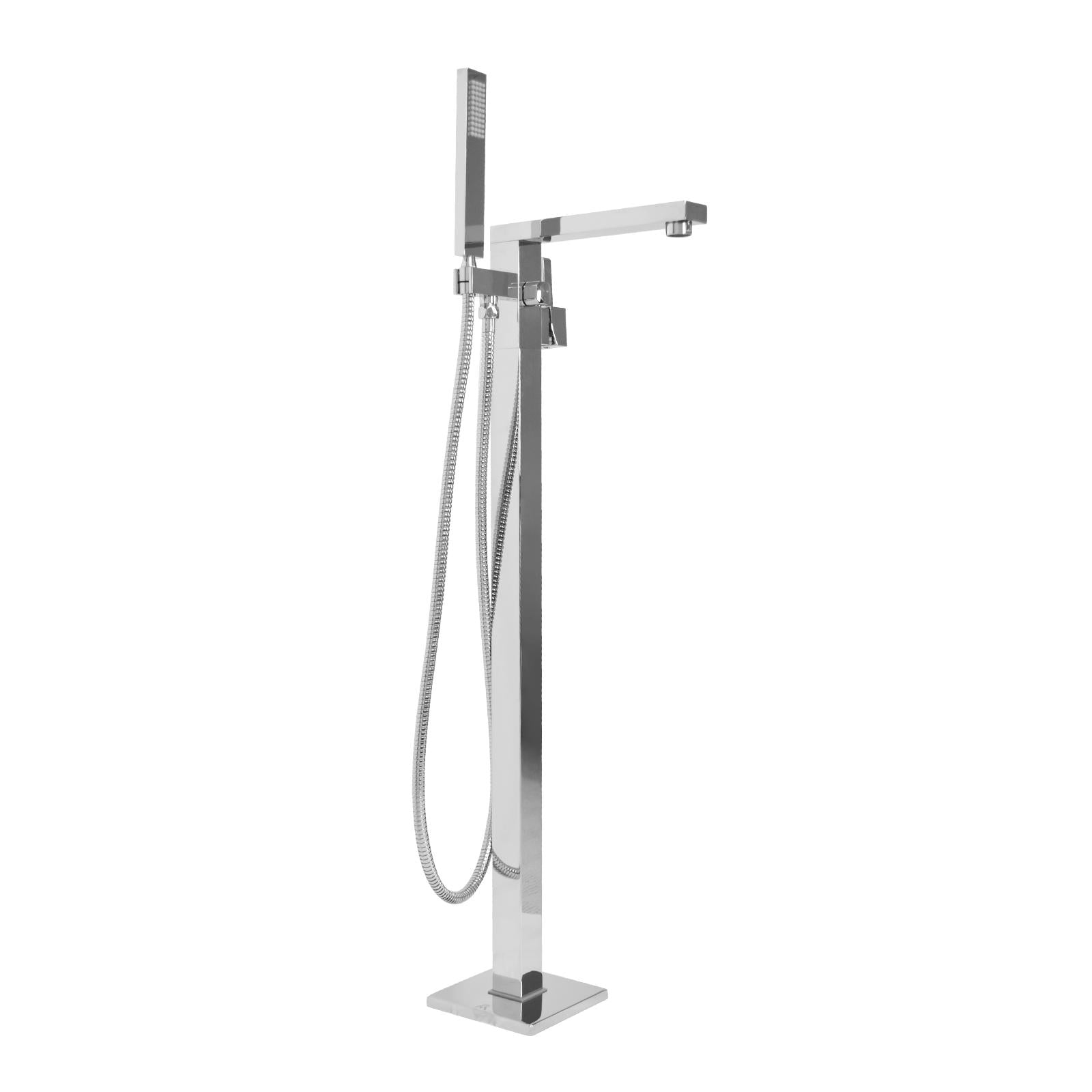 WELS Freestanding Bath Tub Shower Mixer Tap Head Faucet Floor Mounted Handheld