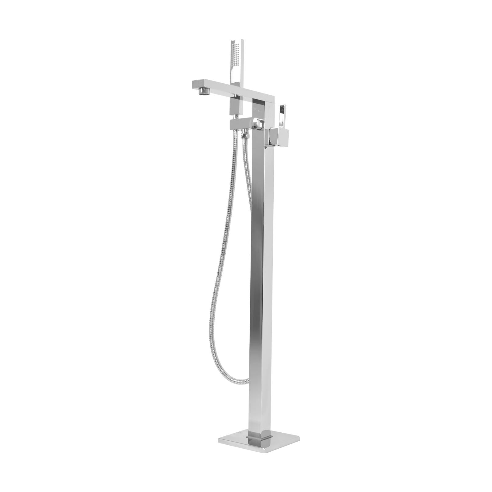 WELS Freestanding Bath Tub Shower Mixer Tap Head Faucet Floor Mounted Handheld