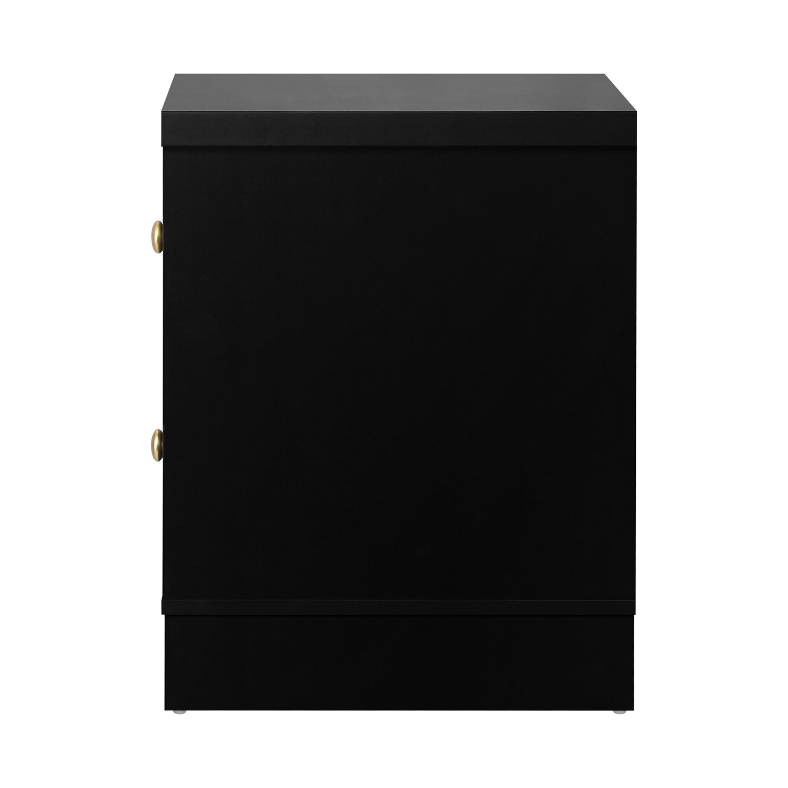 Oikiture Bedside Tables 2 Drawers Hamptons Furniture Storage Cabinet Black