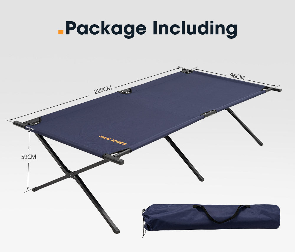 San Hima Folding Camping Bed Stretcher Portable Light Weight With Carry Bag 4WD