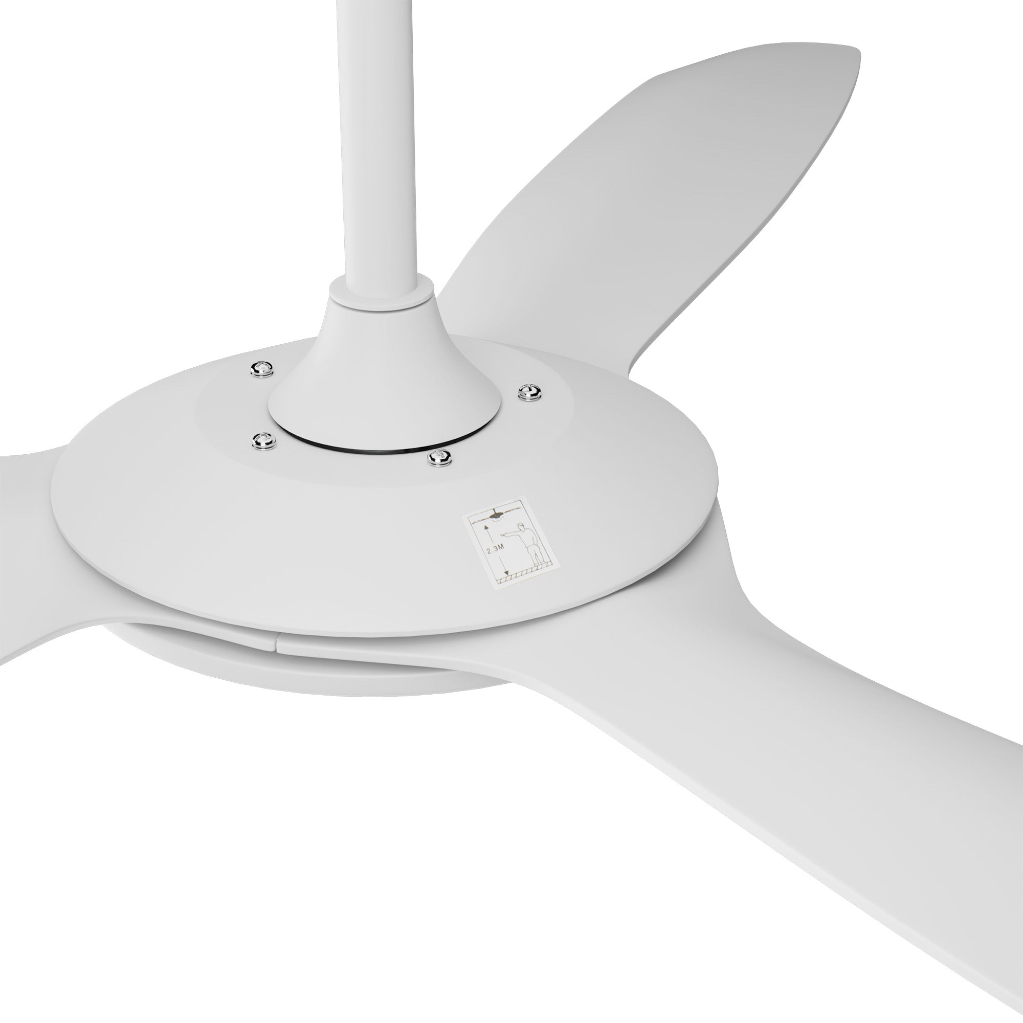 Vevare 52'' Ceiling Fan DC Motor 3 ABS Blades with Remote Control Timer White