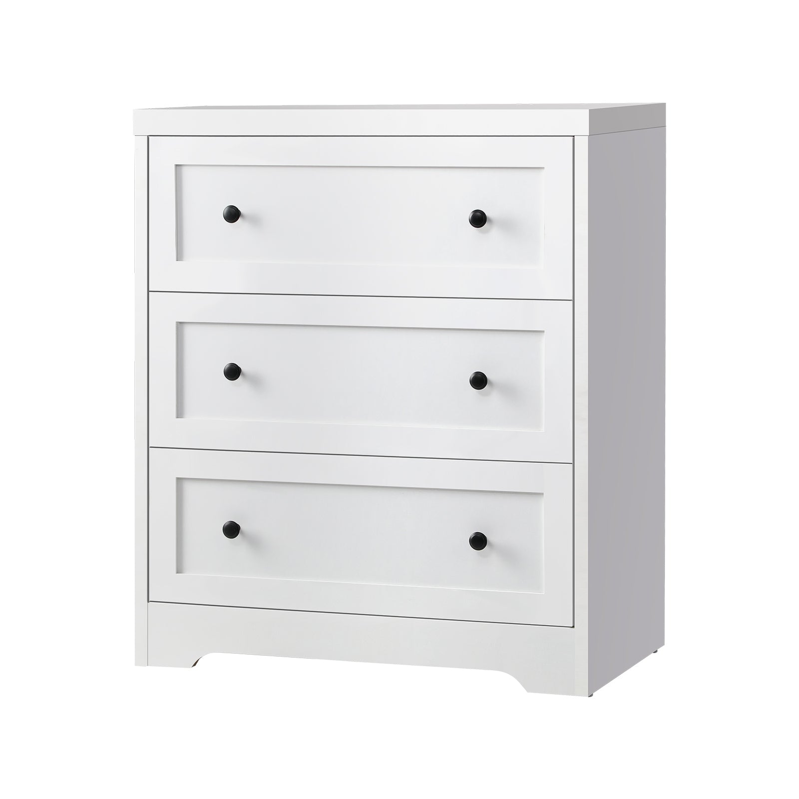 Oikiture 3 Chest of Drawers Tallboy Cabinet Bedside Table Hamptons Furniture