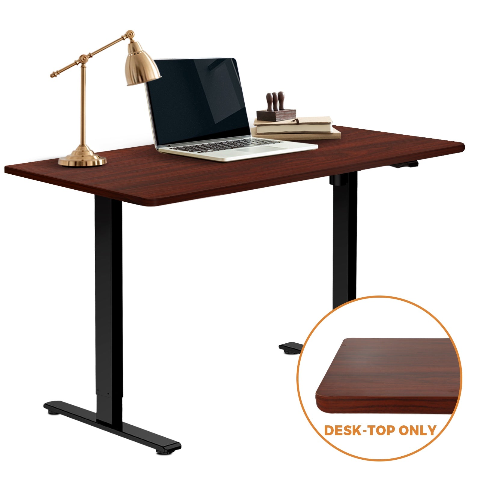 Oikiture Standing Desk Table Top Only For Office Computer Desk Walnut 120cm