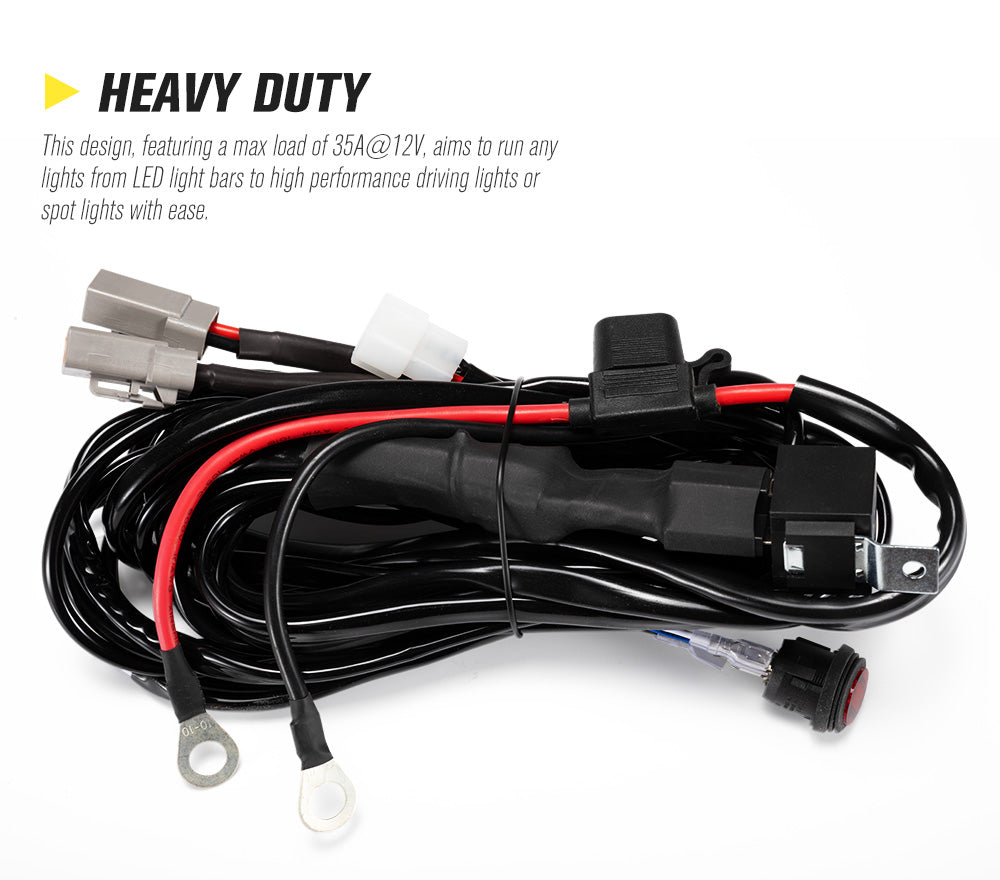 Lightfox Dual Connector Plug & Play Smart Harness High Beam Driving Wiring kit