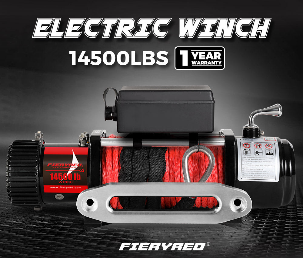 14500LBS 12V Synthetic Rope Electric Winch