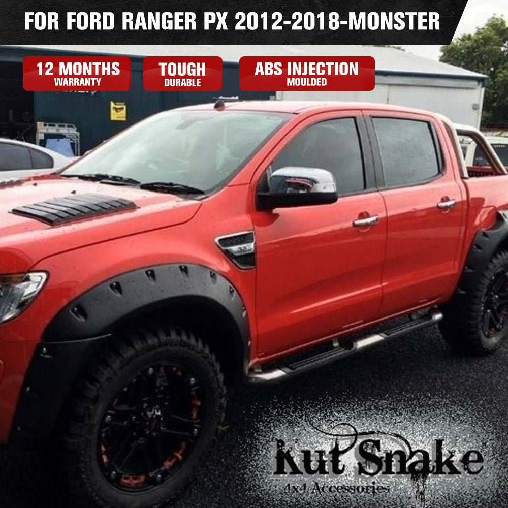 Kut Snake Flares for Ford Ranger PX 2012-2018 - Monster