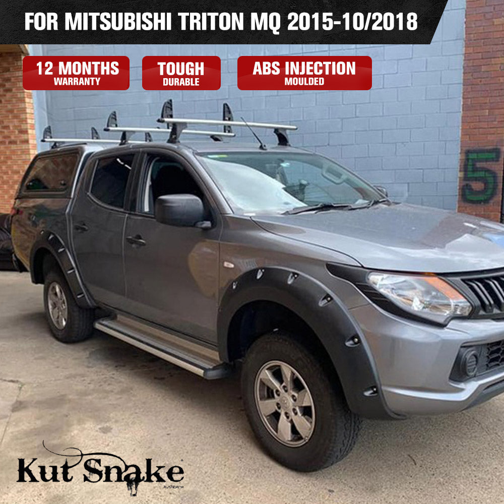 Kut Snake Flares for Mitsubishi Triton MQ 2015-10/2018 Full Set ABS