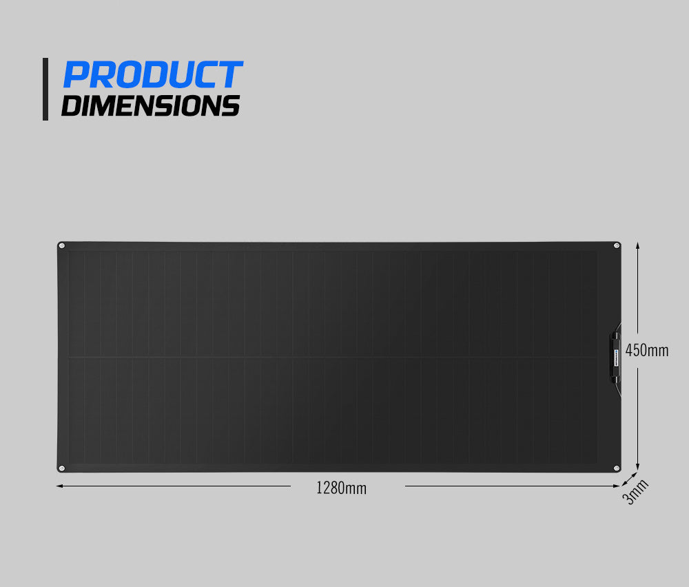 Atem Power 110W 12V Flexible Solar Panel Mono Shingled Battery Charging Caravan