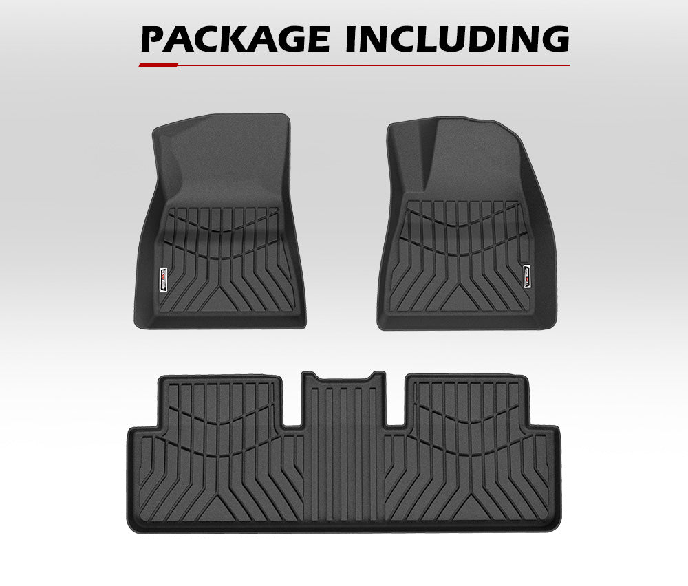 Kiwi Master 3D TPE Car Floor Mats Liner Fit Tesla Model 3 2017-2022