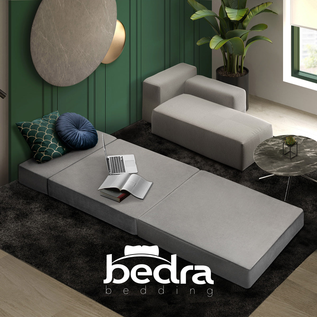 Bedra Foldable Foam Mattress Single Sofa Bed Portable Camping Cushion Floor Bed