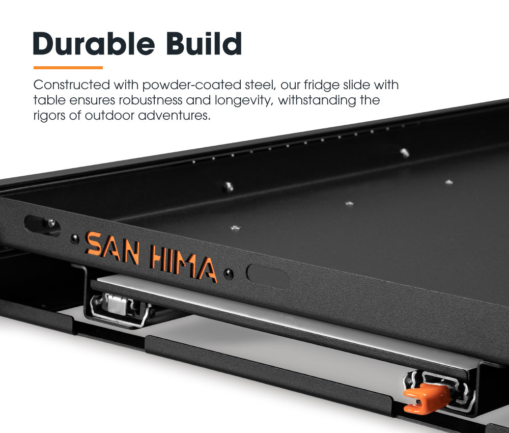 San Hima 75L Fridge Slide With Extendable Table Cutting Board Caravan Parts 90KG