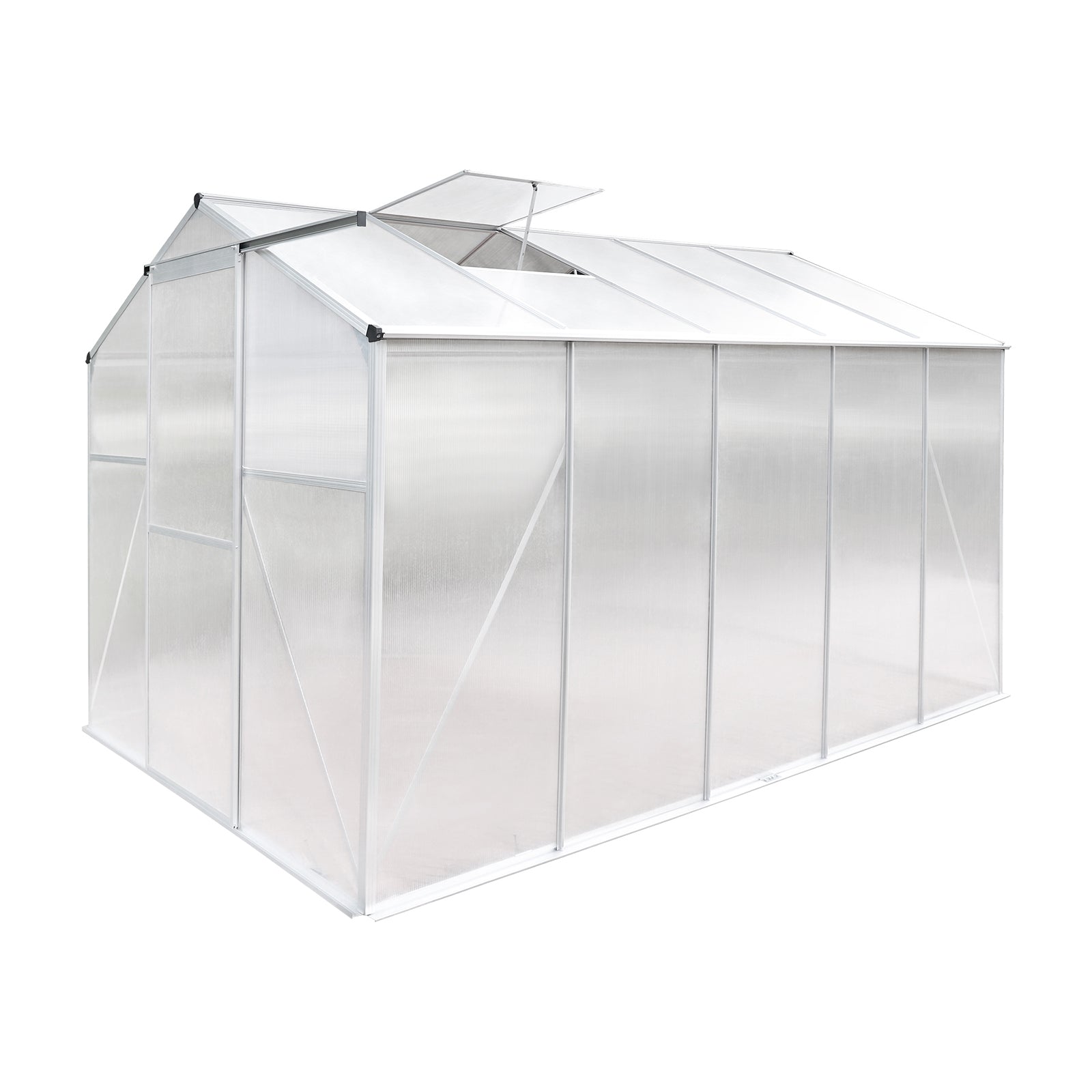 Livsip Greenhouse Aluminium Green House Shed Polycarbonate Walk in 3.1