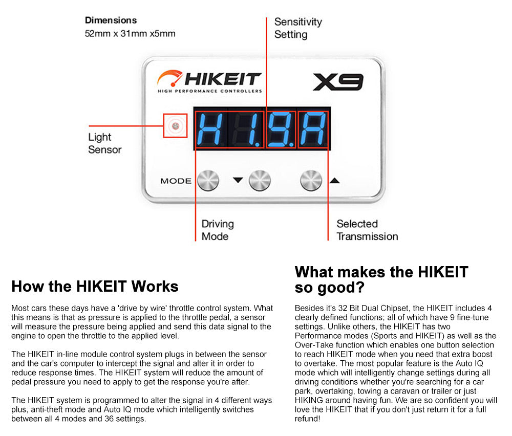 HIKEIT-X9 Ford Raptor F150 2011-2017 Throttle Controller