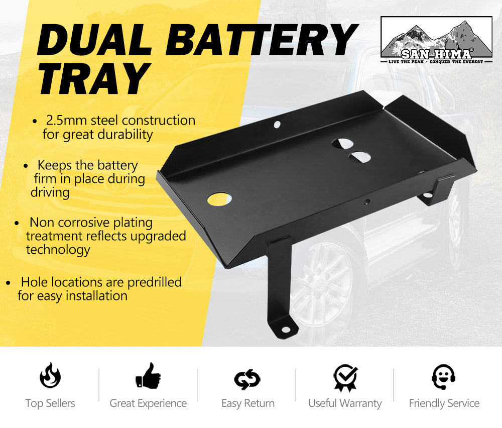 Dual Battery Tray Suit TOYOTA HILUX 2005 -2015 DIESEL KUN25 KUN26