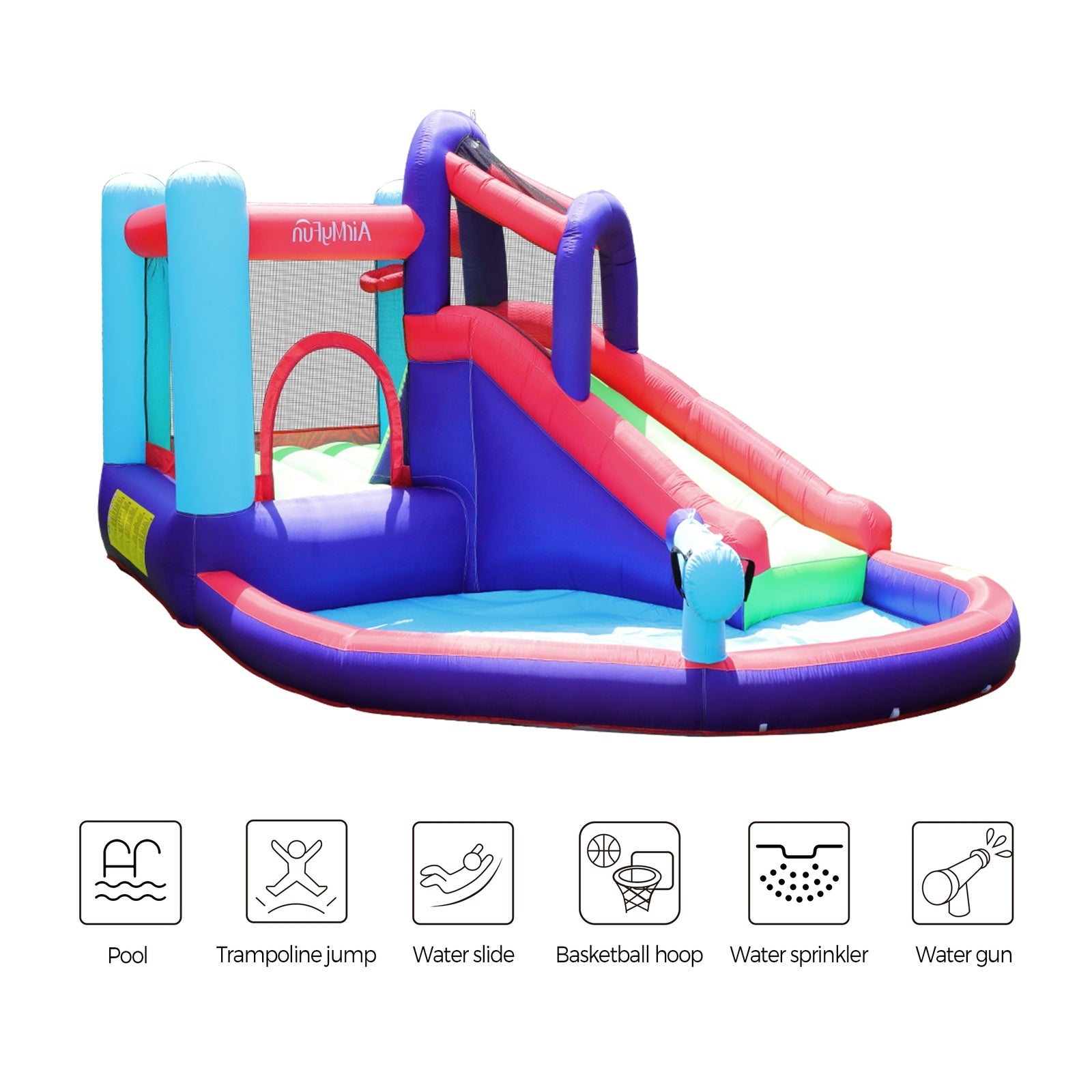 AirMyFun Inflatable Bounce House Water Slide Outdoor Jumping Castle Kids Toy