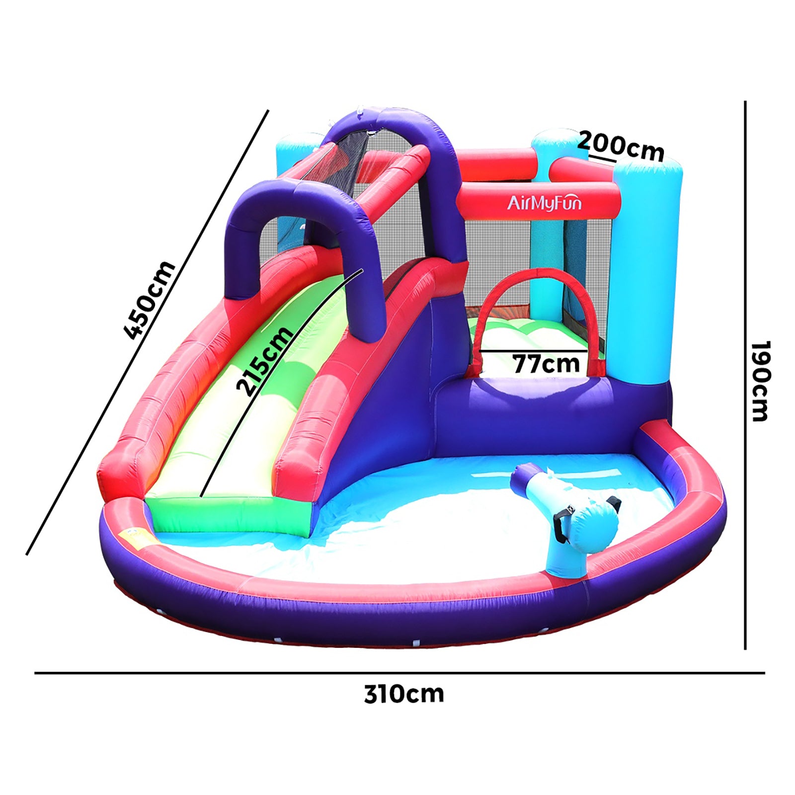 AirMyFun Inflatable Bounce House Water Slide Outdoor Jumping Castle Kids Toy