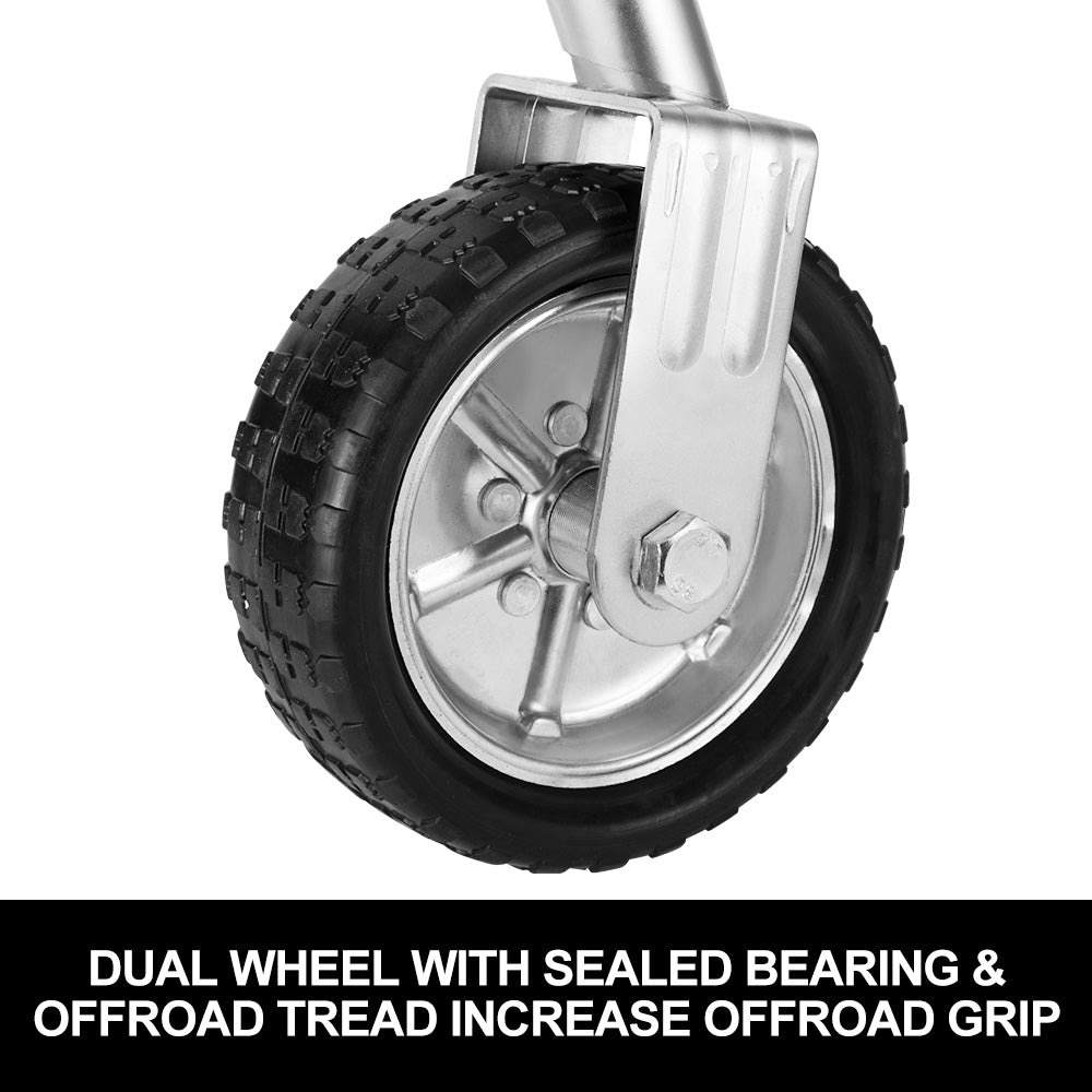 Jockey Wheel 10" Inch Swing Up Rubber Wheel 1000kg Caravan Boat Trailer