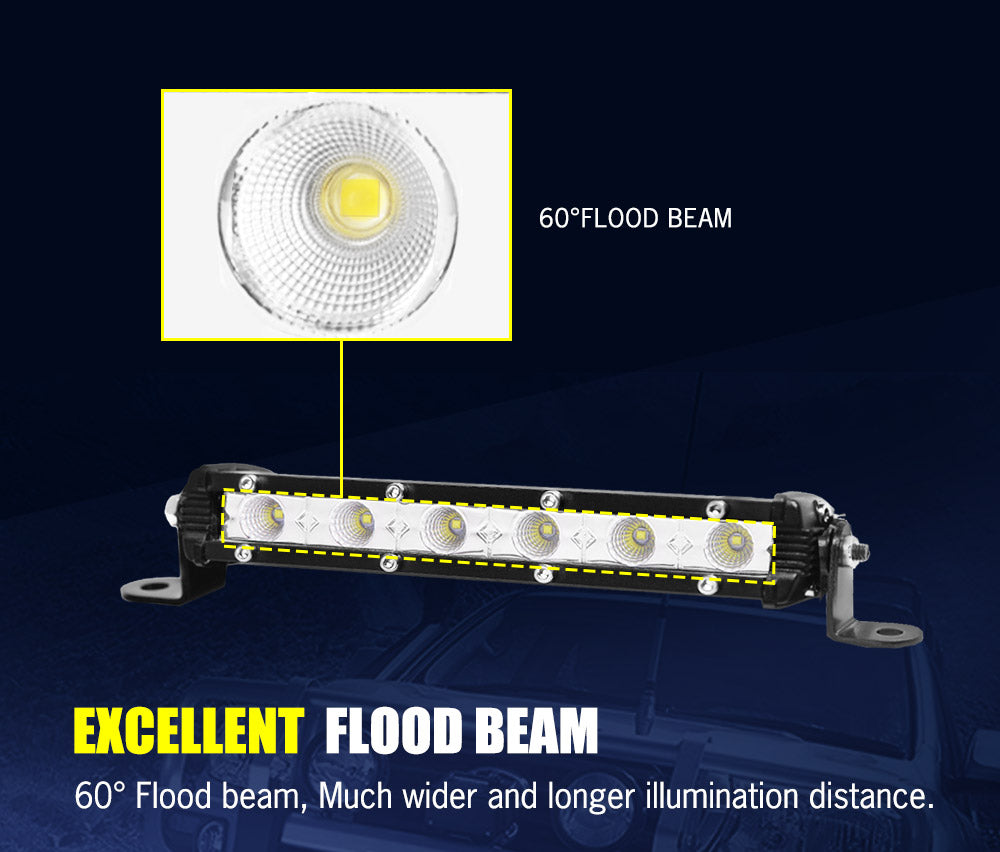 Lightfox 7inch Led Light Bar 1 Lux @ 50M IP68 5,950 Lumens