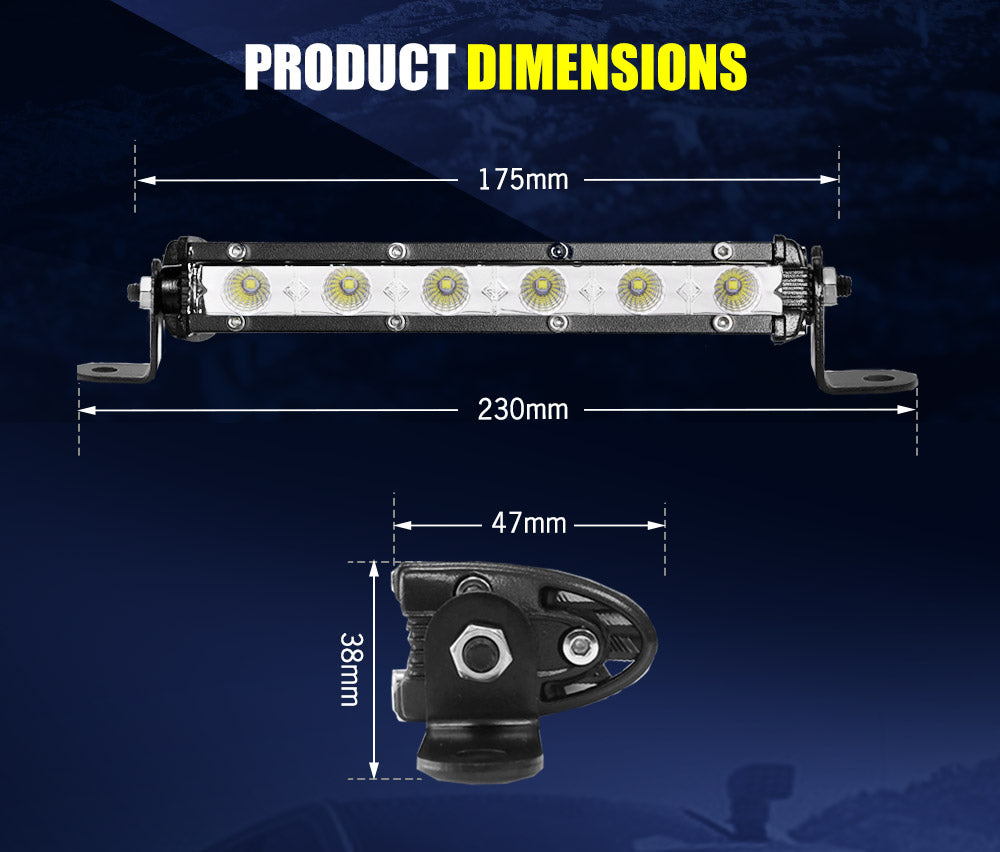 Lightfox 7inch Led Light Bar 1 Lux @ 50M IP68 5,950 Lumens