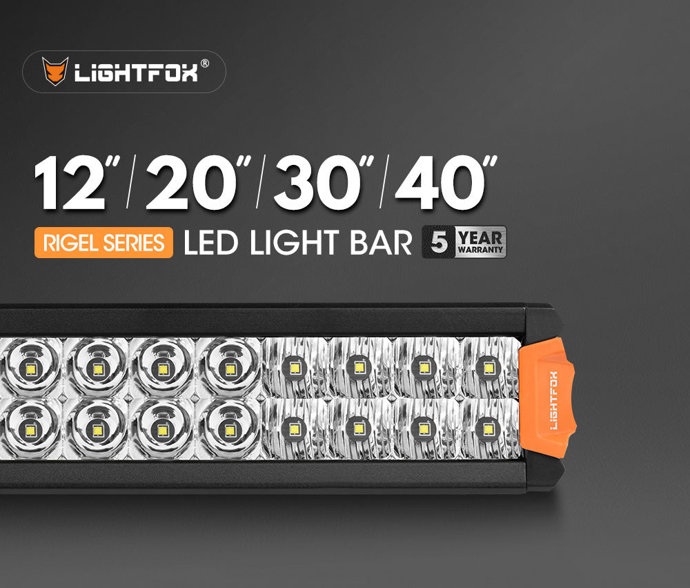 Lightfox 12" 20" 30" 40" Osram LED Light Bar Dual Rows Combo Beam Driving Lamp