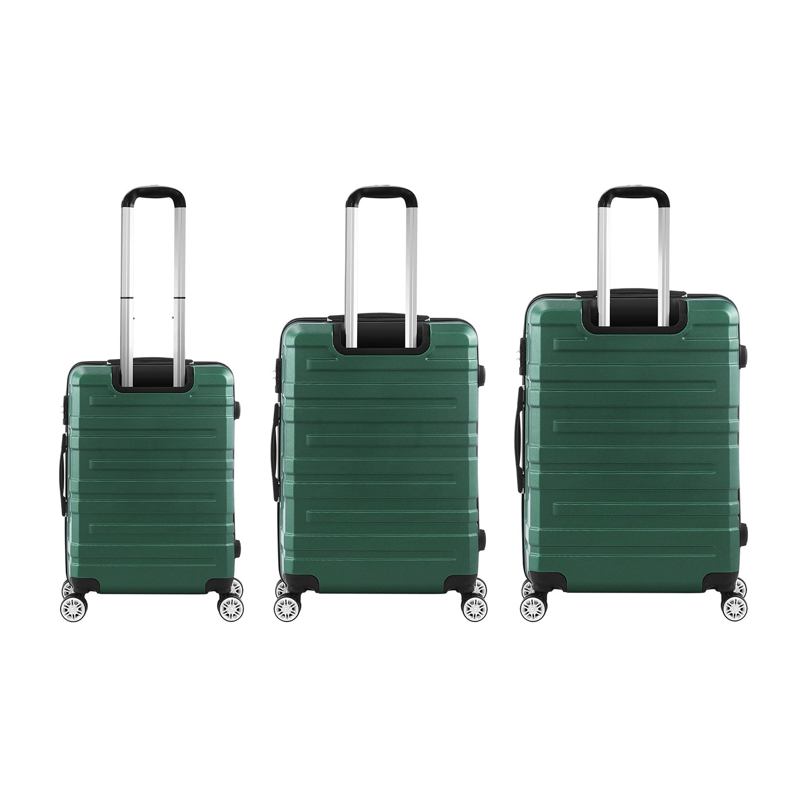 Mazam 3PCS Luggage Suitcase Trolley Set Travel TSA Lock Storage Hard Case Green