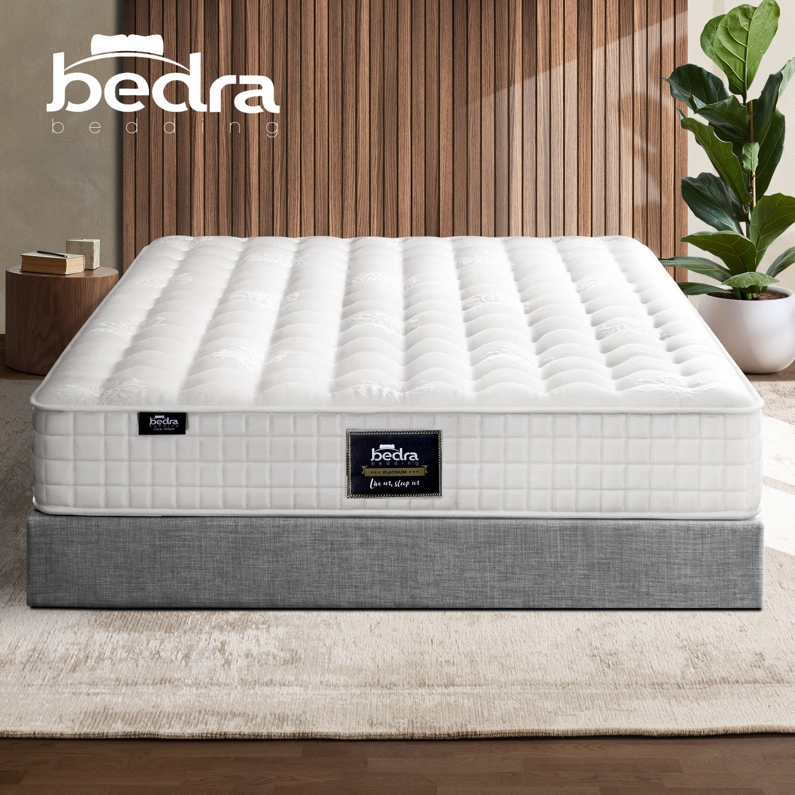 Bedra Mattress Queen Bed Luxury Tight Top Pocket Spring Foam Medium Firm 27cm