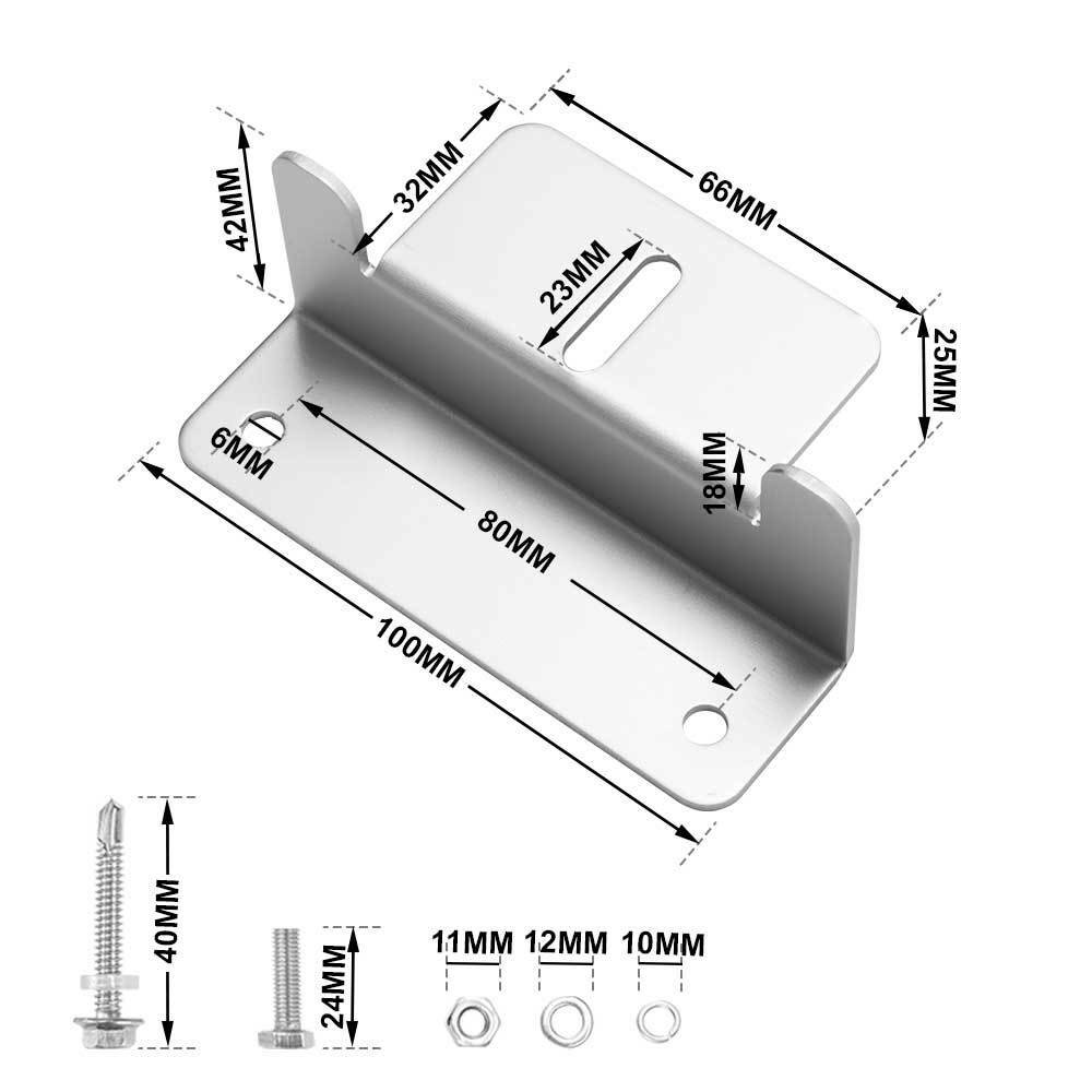 8x Solar Panel Mounting Z Bracket Aluminium for Caravan Roof  Wall Mount