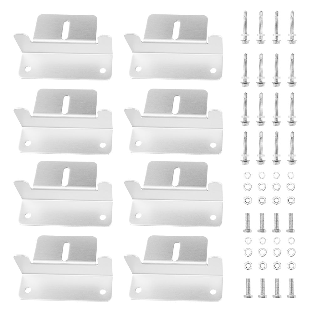 8x Solar Panel Mounting Z Bracket Aluminium for Caravan Roof  Wall Mount