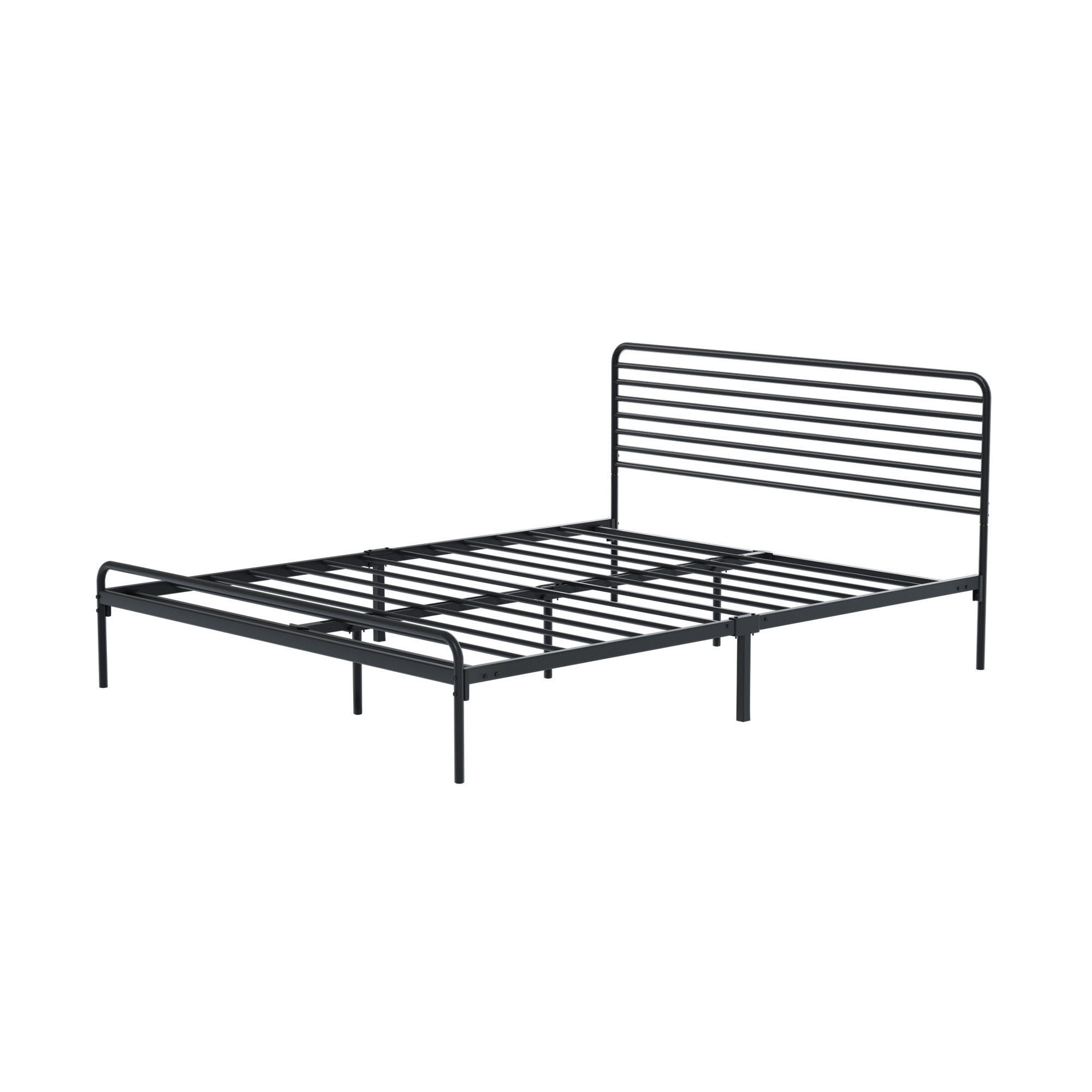 Oikiture Metal Bed Frame Queen Size Bed Base Platform