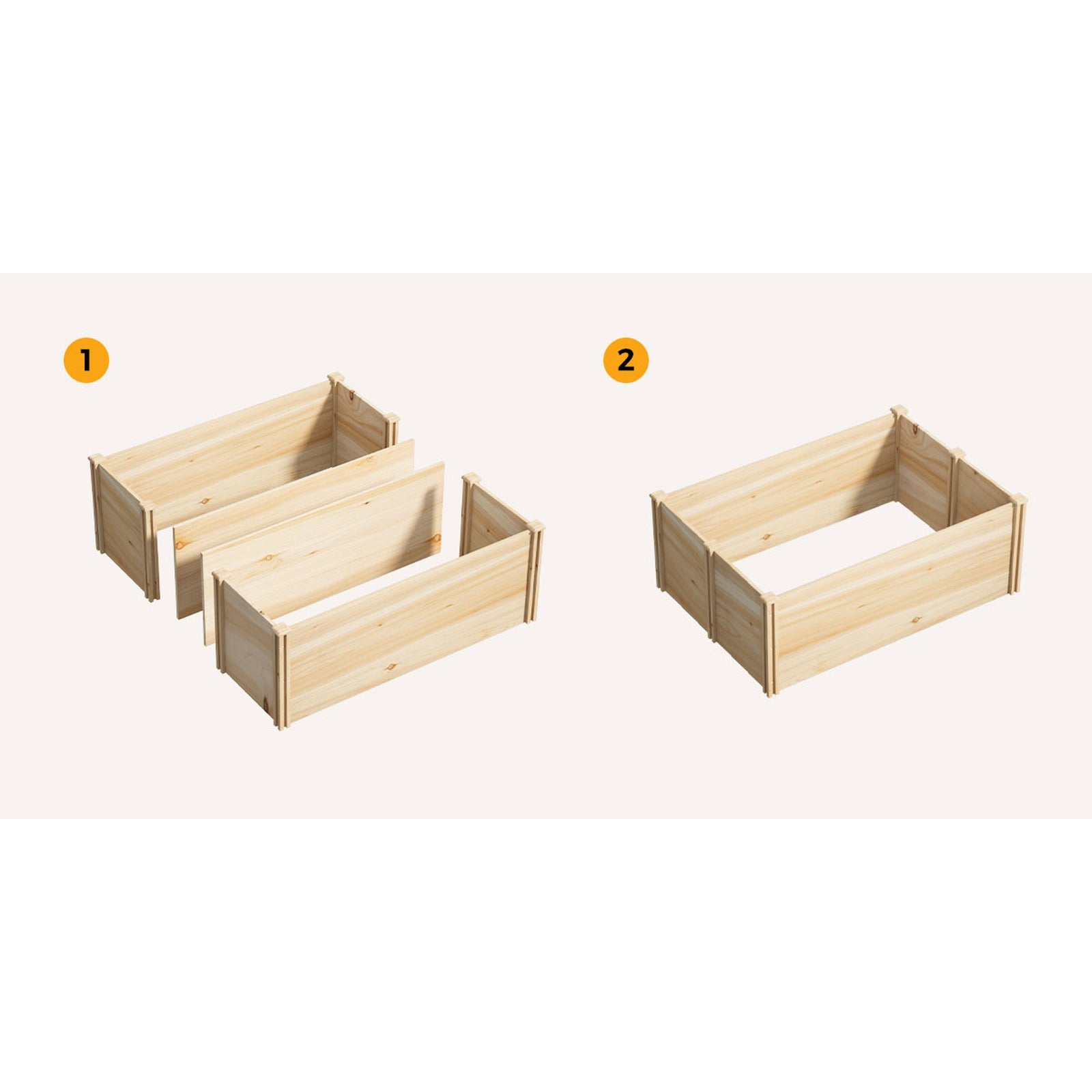 Livsip Garden Bed 240x45x45cm Raised Wooden Planter Box Container Growing Plant