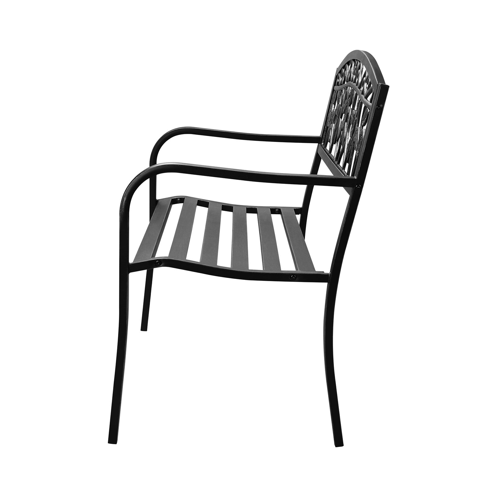 Livsip Garden Bench Seat Outdoor Furniture Patio Park Backyard Chair Black