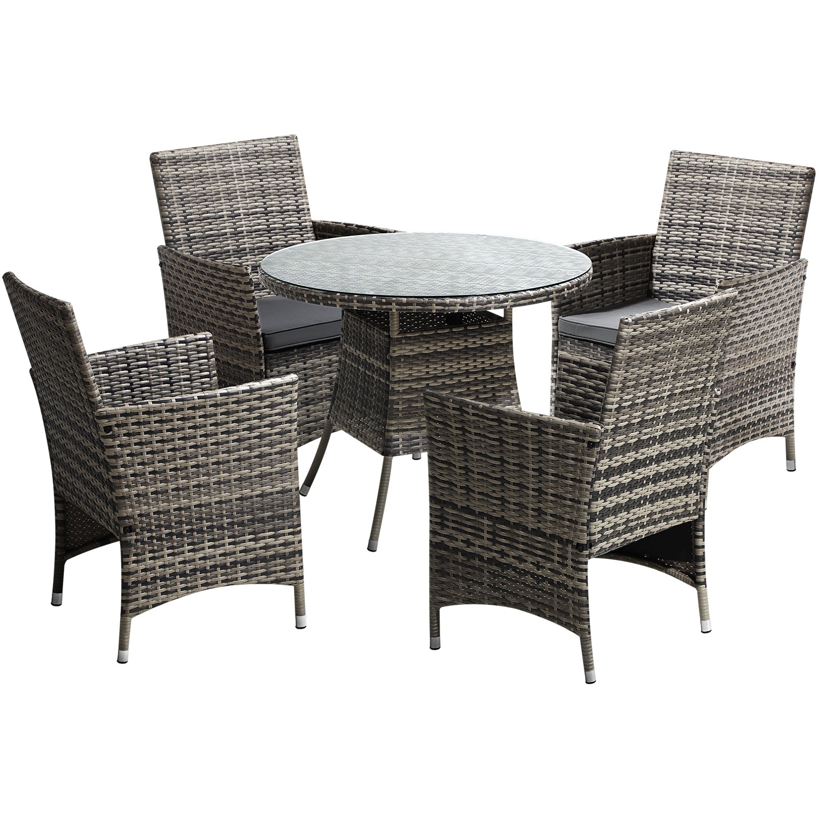 Livsip Outdoor Dining Set Table & Chairs 5PCS Patio Furniture Lounge Setting