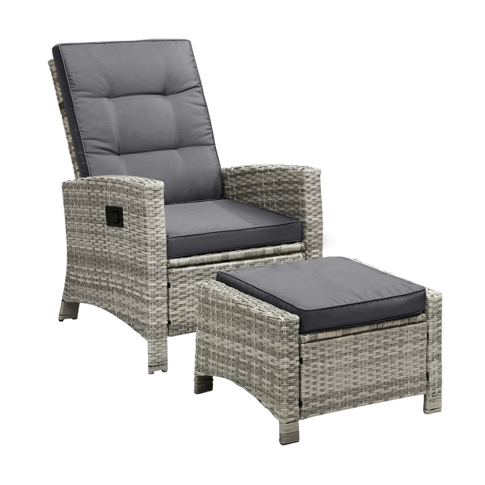 Livsip Recliner Chairs Sun lounge Outdoor Furniture Wicker Patio Garden Sofa